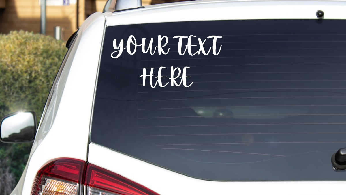 Custom Permanent Vinyl Decal - Any Size 24" x 12" or Smaller