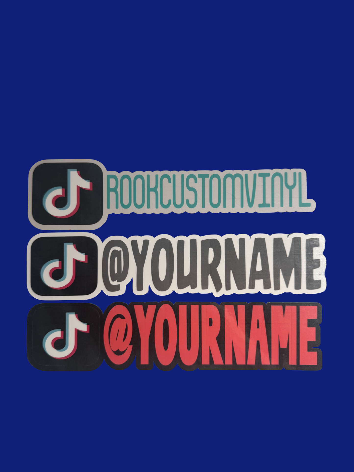 Custom Printed Permanent Vinyl Social Media Tag Die-Cut Sticker 7”