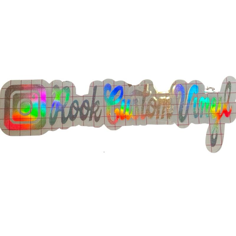 Custom Social Media Handle Permanent Vinyl Decal with Personalization for Car Windows and Mirrors