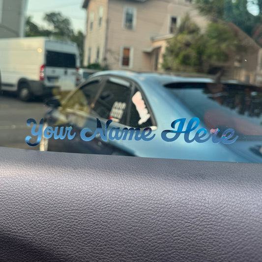 Personalized Custom Name Decal for Couples - Passenger Princess Sticker for Car Dashboards, Passenger Windows, & Door Jamb