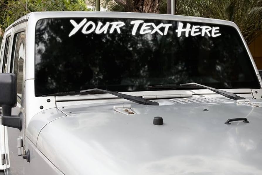 Custom 5 Foot Vinyl Sun Strip Decal for Cars, SUV's, & Trucks