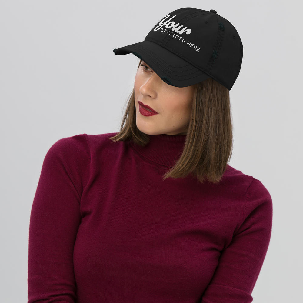 Custom-Branded Cotton Hats With Design, Lettering, or Logo
