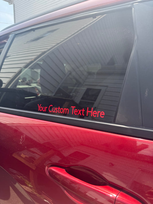 Permanent Vinyl Decal With Custom Text, Font, & Size