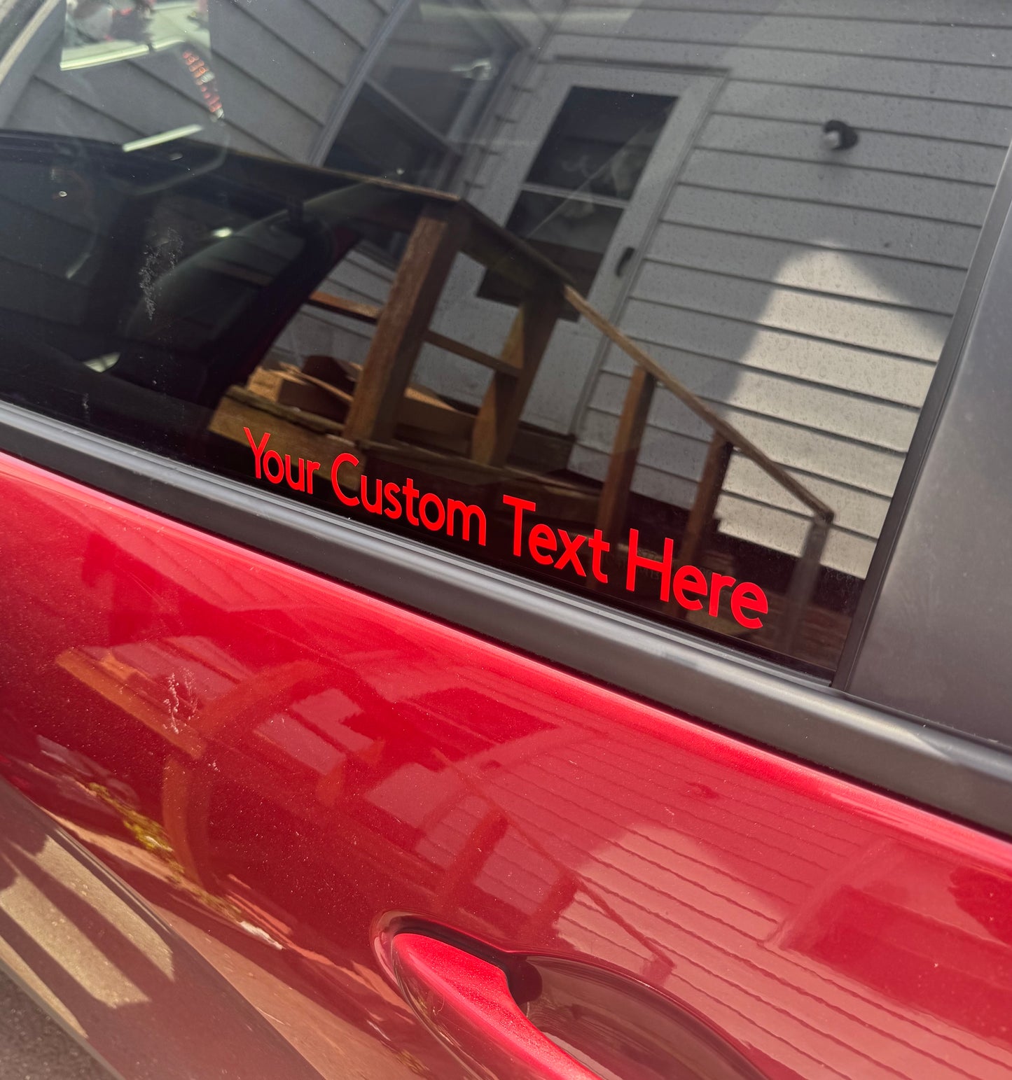 Permanent Vinyl Decal With Custom Text, Font, & Size