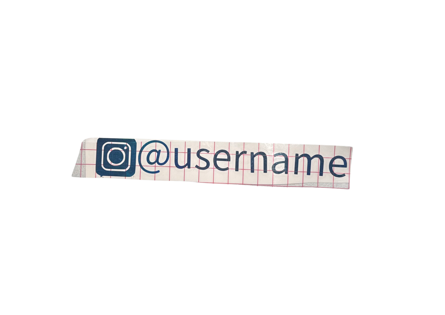 Custom Social Media Handle Permanent Vinyl Decal with Personalization for Car Windows and Mirrors