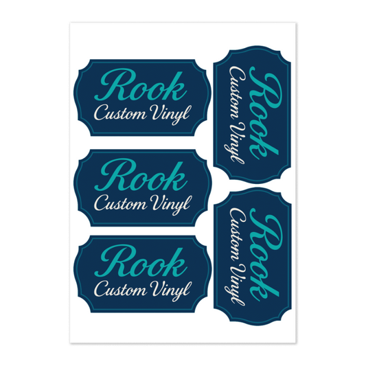 Custom Branded Label Sheet - For Business, Home, Office, Windows, Any Use