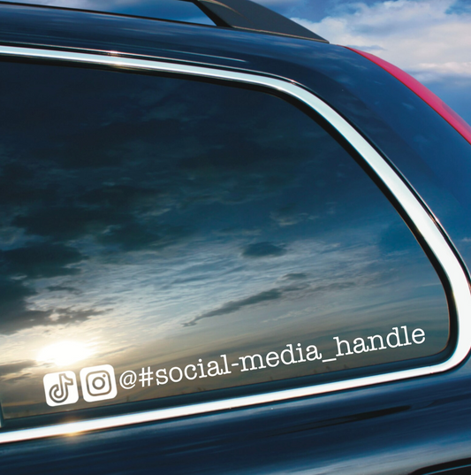 Social Media Handle Permanent Vinyl Decal