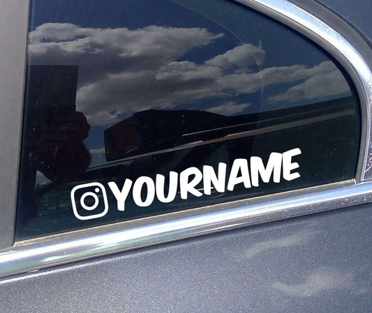 Social Media Handle Permanent Vinyl Decal
