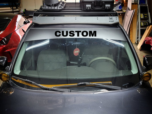 Custom Vinyl Sun Strip Decal for Cars, SUV's, & Trucks